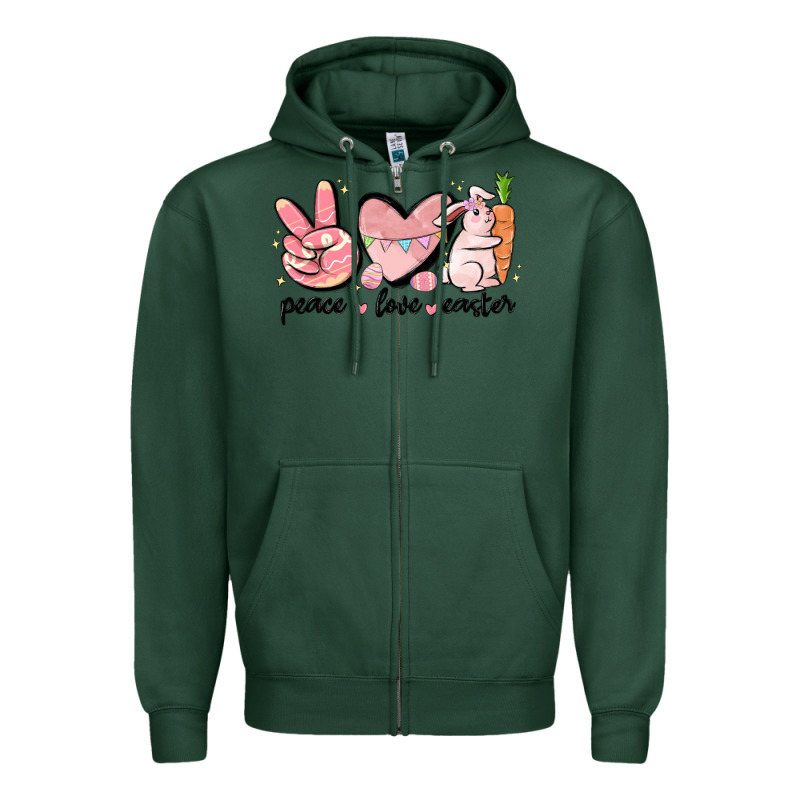 Peace Love Easter Zipper Hoodie by MaliasSmallBusiness | Teevron