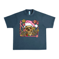 Midnight Navy pink christmas skeleton Urban Heavy Tee - AdoDesignShop