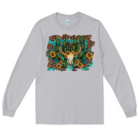Moon Dust leopard bull skull cactus sunflowers Long Sleeve Tee - AdoDesignShop