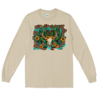 Mushroom leopard bull skull cactus sunflowers Long Sleeve Tee - AdoDesignShop