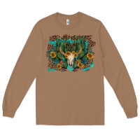 Toasted Coconut leopard bull skull cactus sunflowers Long Sleeve Tee - AdoDesignShop