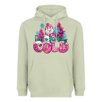 Matcha im so freaking cold pink christmas snowman Heavyweight Hoodie - MaliasSmallBusiness