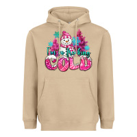 Mushroom im so freaking cold pink christmas snowman Heavyweight Hoodie - MaliasSmallBusiness