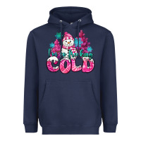 Navy im so freaking cold pink christmas snowman Heavyweight Hoodie - MaliasSmallBusiness