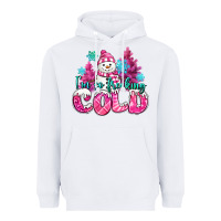 White im so freaking cold pink christmas snowman Heavyweight Hoodie - MaliasSmallBusiness