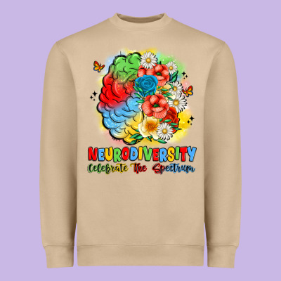 Neurodiversity Celebrate The Spectrum Heavyweight Sweatshirt Designed By Jahusdesignshop