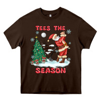 Chocolate Brown the season golf Heavy Core Tee - MaliasSmallBusiness