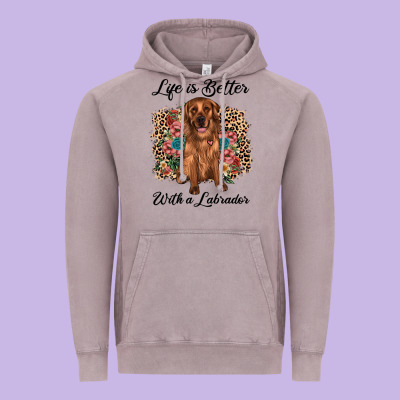 Life Is Better With A Labrador Vintage Hoodie Designed By Jahusdesignshop