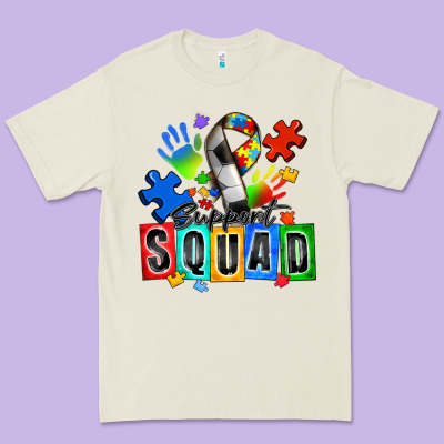 Soccer Support Squad Autism Premium Tee Designed By Zillion Design Studio