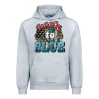 Heather Grey Back to blue 4th of july Urban Hoodie - HowdyJamesFarm