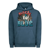 Pigment Midnight Navy Back to blue 4th of july Urban Hoodie - HowdyJamesFarm