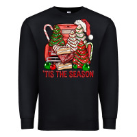 Black Tis The Season Christmas Cakes Truck Premium Sweatshirt - BundleAndBundleShop