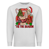 Dove Grey Tis The Season Christmas Cakes Truck Premium Sweatshirt - BundleAndBundleShop