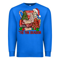 True Royal Tis The Season Christmas Cakes Truck Premium Sweatshirt - BundleAndBundleShop