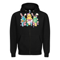 Black i am eggtra Zipper Hoodie - MaliasSmallBusiness