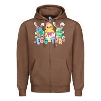 Chestnut i am eggtra Zipper Hoodie - MaliasSmallBusiness