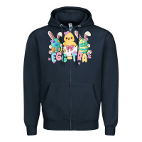 Navy i am eggtra Zipper Hoodie - MaliasSmallBusiness