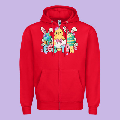 I Am Eggtra Zipper Hoodie Designed By Maliassmallbusiness