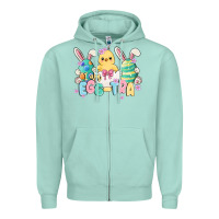 Seafoam i am eggtra Zipper Hoodie - MaliasSmallBusiness