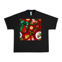 Black christmas snow globe seamless pattern Urban Heavy Tee - BundleAndBundleShop