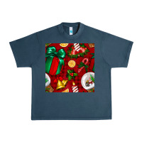 Midnight Navy christmas snow globe seamless pattern Urban Heavy Tee - BundleAndBundleShop