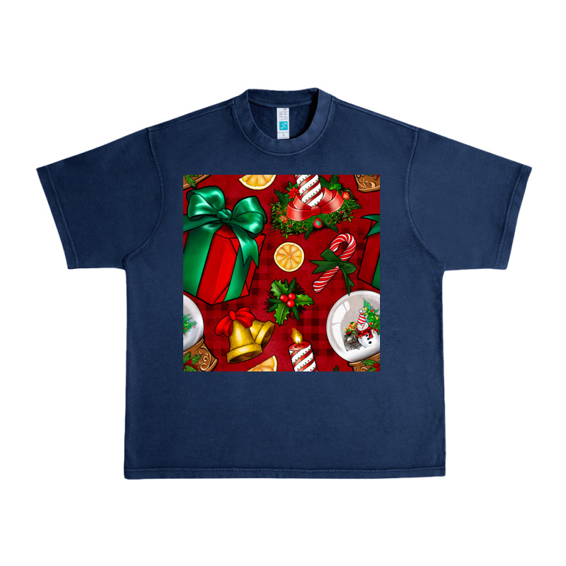 Christmas Snow Globe Seamless Pattern Urban Heavy Tee by BundleAndBundleShop | Teevron
