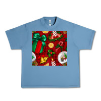 Pebble Blue christmas snow globe seamless pattern Urban Heavy Tee - BundleAndBundleShop
