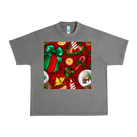 Tornado christmas snow globe seamless pattern Urban Heavy Tee - BundleAndBundleShop