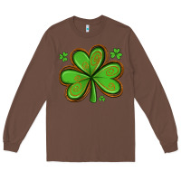Chestnut st patricks day shamrock with glitter Long Sleeve Tee - Artiststas