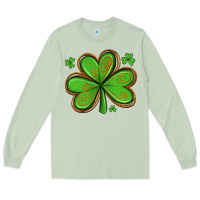 Matcha st patricks day shamrock with glitter Long Sleeve Tee - Artiststas