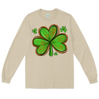 Mushroom st patricks day shamrock with glitter Long Sleeve Tee - Artiststas
