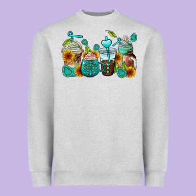 Gemstone Coffee Cups Heavyweight Sweatshirt Designed By Adodesignshop