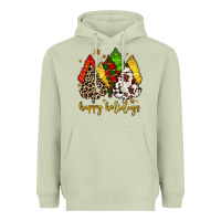 Matcha happy holidays with christmas tree Heavyweight Hoodie - MaliasSmallBusiness