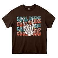 Chocolate Brown cool dude Heavy Core Tee - MaliasSmallBusiness