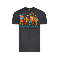 Vintage Black happy thanksgiving coffee Vintage Tee - JahusDesignShop