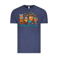 Vintage Denim happy thanksgiving coffee Vintage Tee - JahusDesignShop