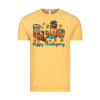Vintage Mustard happy thanksgiving coffee Vintage Tee - JahusDesignShop