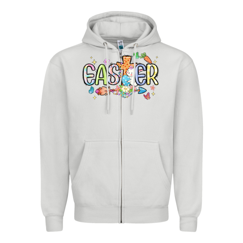 Easter Cross With Bunny Zipper Hoodie by MaliasSmallBusiness | Teevron