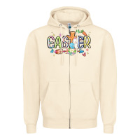 Sandshell easter cross with bunny Zipper Hoodie - MaliasSmallBusiness