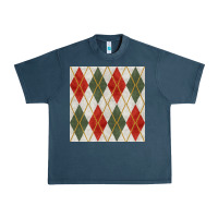 Midnight Navy christmas diamond plaid seamless pattern Urban Heavy Tee - BundleAndBundleShop