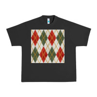 Pigment Black christmas diamond plaid seamless pattern Urban Heavy Tee - BundleAndBundleShop