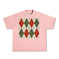 Salmon christmas diamond plaid seamless pattern Urban Heavy Tee - BundleAndBundleShop