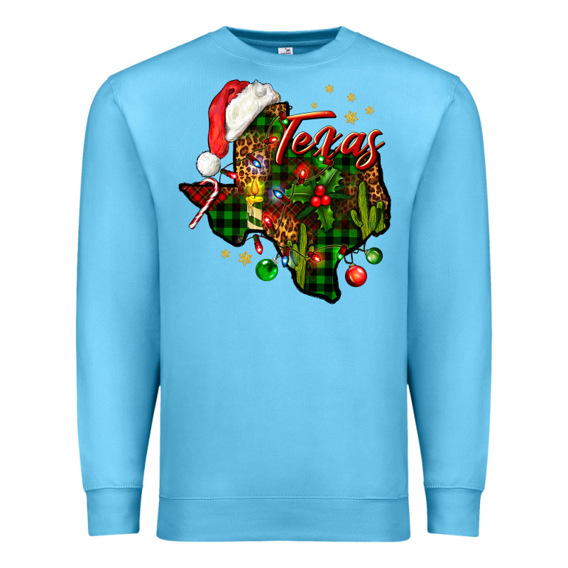 Christmas Western Texas Map Premium Sweatshirt by BundleAndBundleShop | Teevron
