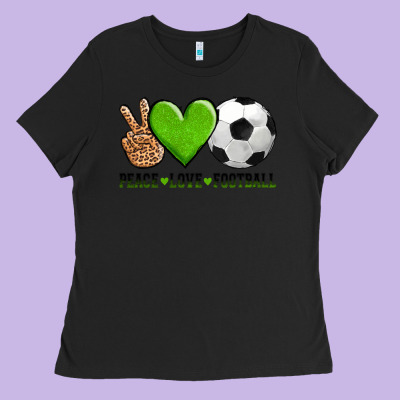 Peace Love Soccer Ladies Tee Designed By Adodesignshop