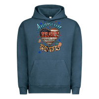 Pigment Midnight Navy American heart southern soul Urban Hoodie - HowdyJamesFarm