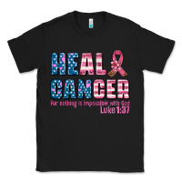 Black heal cancer with cancer ribbon Classic Tee - AdoDesignShop