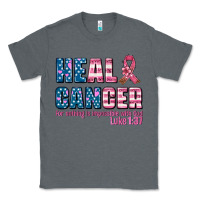 Charcoal Heather heal cancer with cancer ribbon Classic Tee - AdoDesignShop