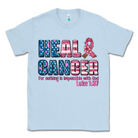Dusty Blue heal cancer with cancer ribbon Classic Tee - AdoDesignShop