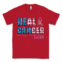 Red heal cancer with cancer ribbon Classic Tee - AdoDesignShop