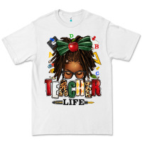 White teacher life afro locs messy bun Premium Tee - texasbilliewilder